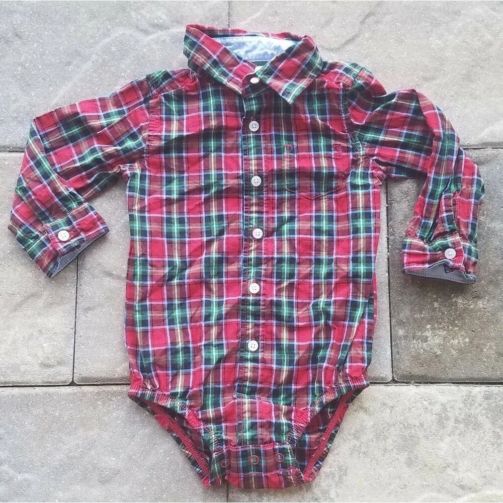 Plaid Long Sleeve Bodysuit